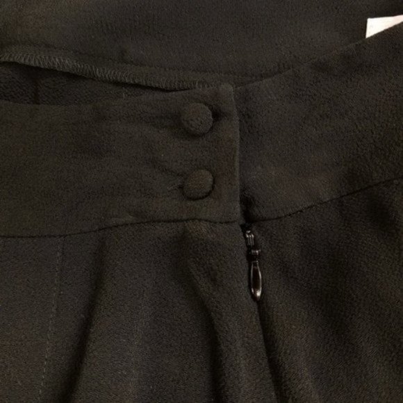 Black Flowy Gaucho Pants - Picture 2 of 6